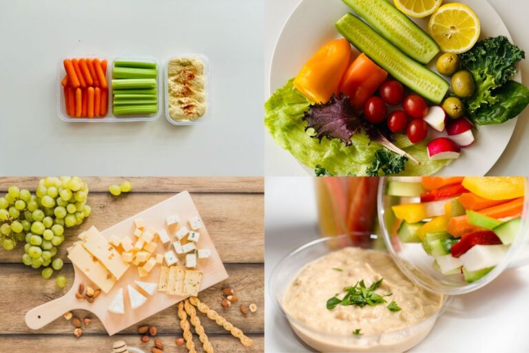 healthy snacks for picky eaters on a divided plate
