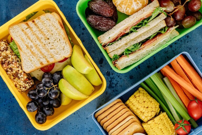 cold lunch ideas for kids in a colorful bento lunchbox